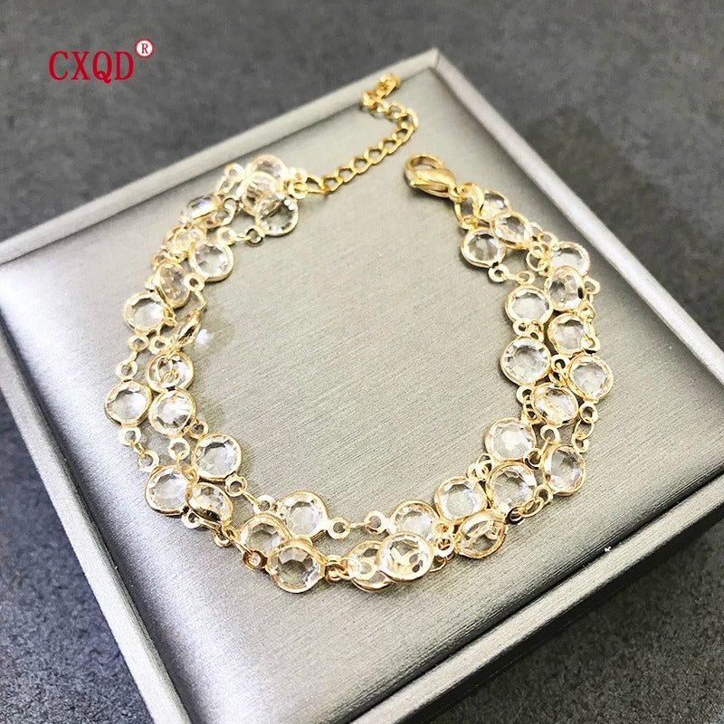 Beautiful Fashion Multicolor Bracelet Women Stainless Steel Copper