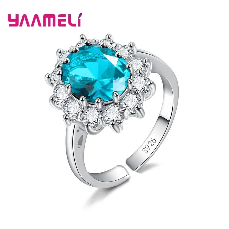 925 Sterling Silver Women’s Wedding Engagement Ring with CZ