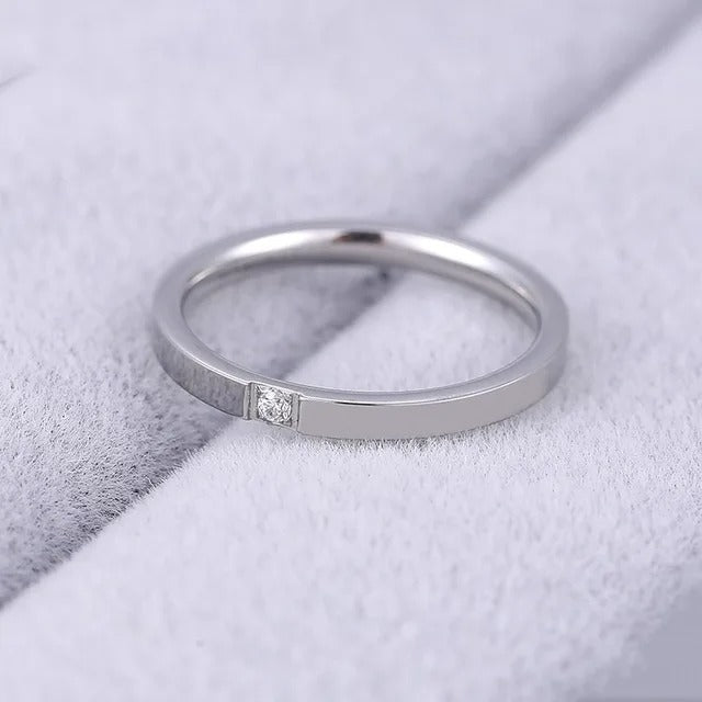 High quality 4mm Simple Ring Fashion Rose Gold Ring Men's and Women's Exclusive Couple Wedding Ring