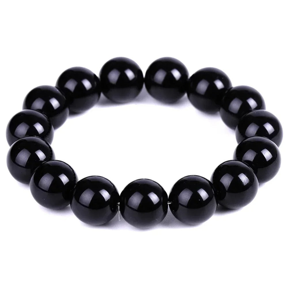 Black Obsidian Natural Stone Bracelet Anti-Anxiety Weight Loss