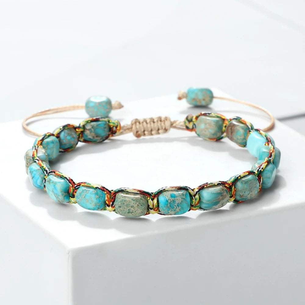 Natural Emperor Stone Bead Bracelet Women Men Wrist Jewelry