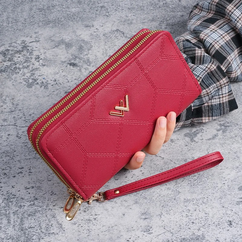 High-End Ladies Long Wallet Large Capacity Clutch & Phone Bag