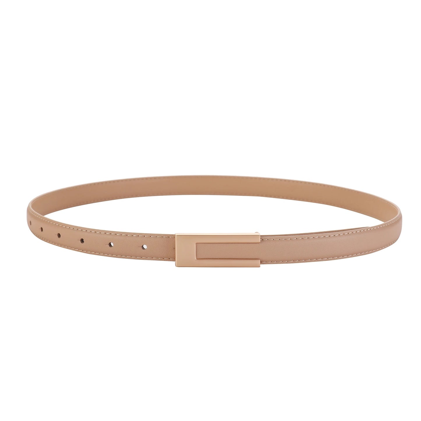 Real Leather Thin Belt Women Fashion Gold Metal Black White Belt Female Jeans Dress Accessories Waistband Skinny Girdle