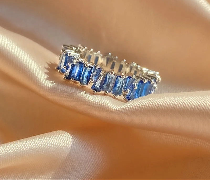 Fashion Multicolor Zirconia Rings for Women Marquise Crystal Ring Wedding Party Jewelry Gift