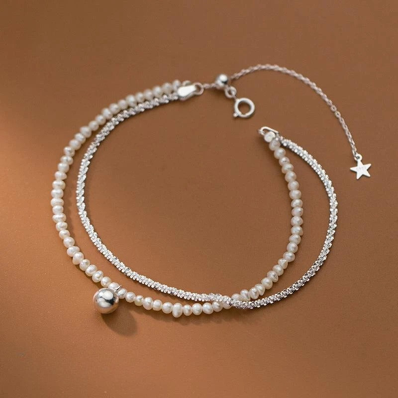 Women’s Sterling Silver Hollow Lantern Ball Designer Bracelet