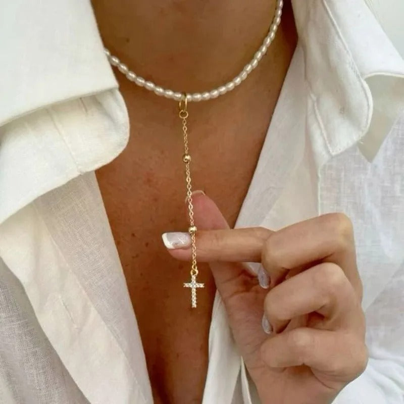 Elegant Jewelry Shell Heart Pendant Necklace Irregular Imitation Pearl Chain Unique Women Valentine's Fashion Necklace.