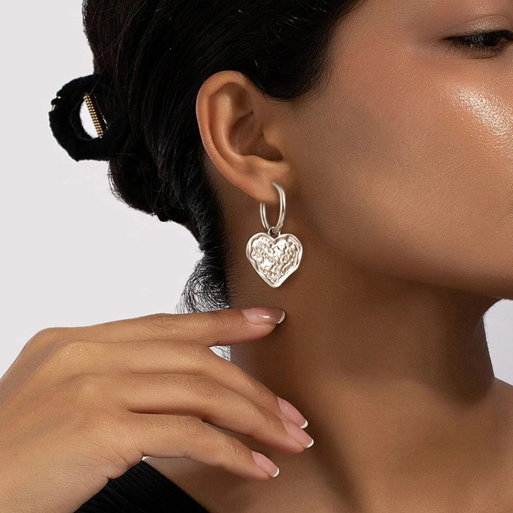 Steel Earrings Women's Heart Geometric Earrings Various Elegant Ladies Fashion Jewelry Gift