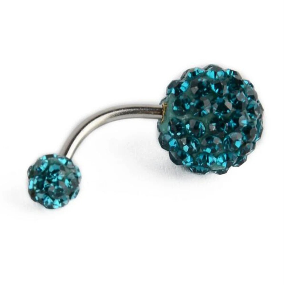 Stainless Steel Belly Piercing Crystal Body Accessory