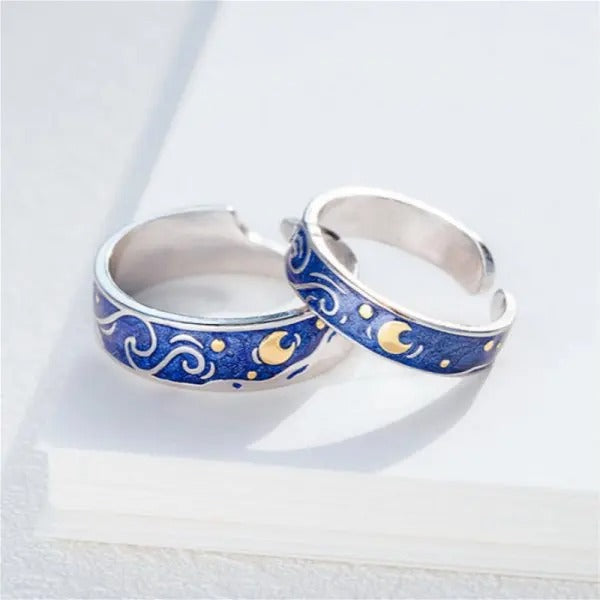 2Pcs/sets Love Heart Matching Couple Rings for Women Men Lover Forever Endless Love Wedding Ring Jewelry