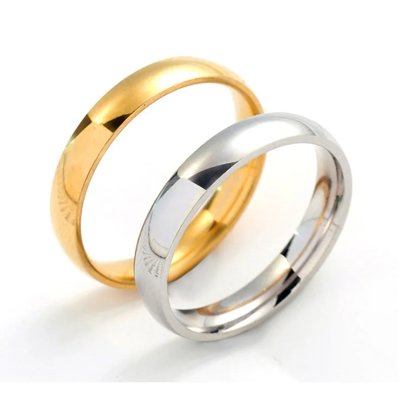 Curved Stainless Steel Couple Ring Charm Men Women Titanium Steel Rings Best Party Gift Jewelry