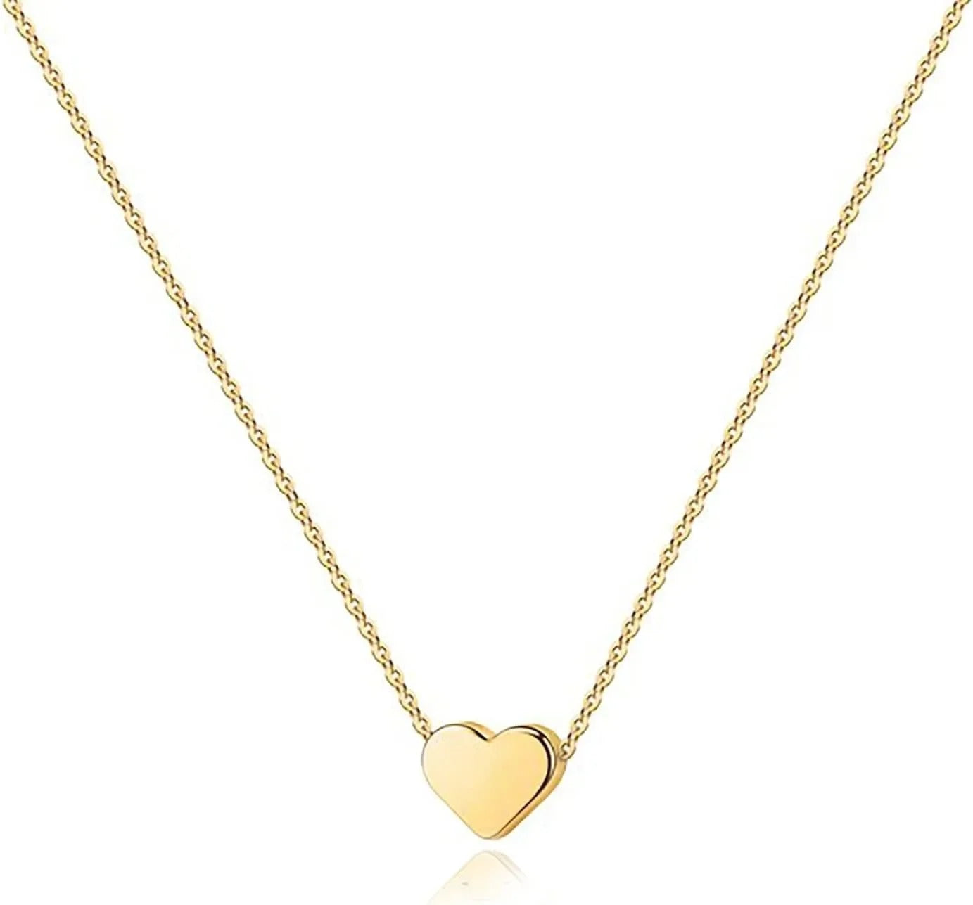 Gold Plated Heart Necklace Silver Plated Necklace Cute Dainty Love Pendant Necklaces for Women Gift
