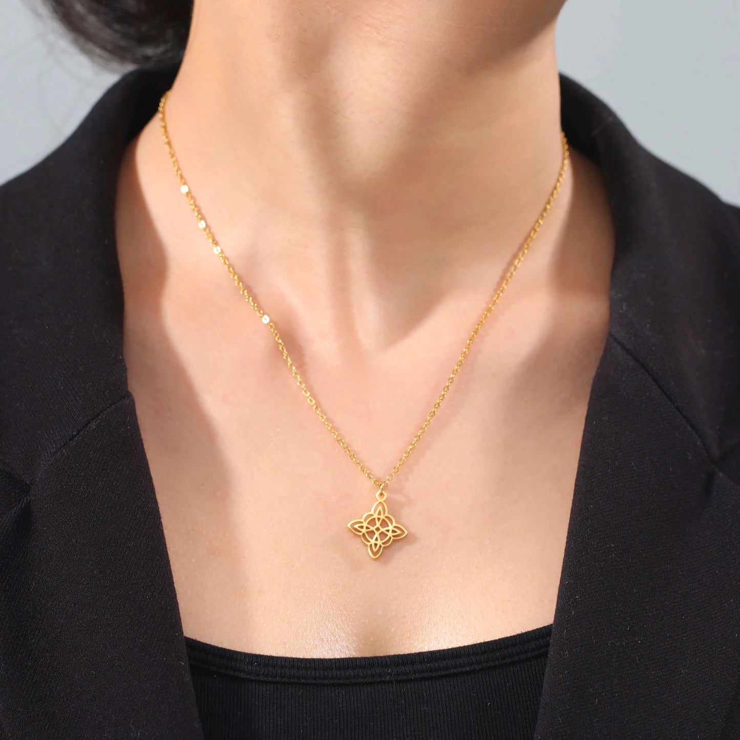 Elegant Bow Pendant Necklace with adjustable chain is perfect for daily wear or parties. A dainty jewelry gift for her.