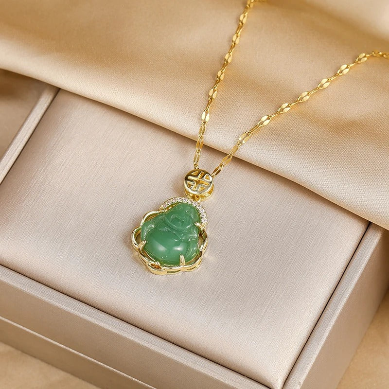 New In Safe Guard Lucky Pendant Stainless Steel Necklaces For Women Vintage Style Female Birthday Gift Jewelry