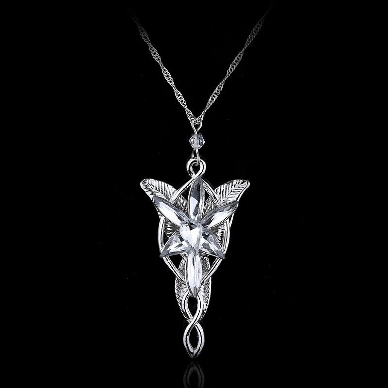 Lord Rings Necklace The Elves Princess Fashion Crystal Cubic Zirconia Stone Pendant For Women Wedding Gifts