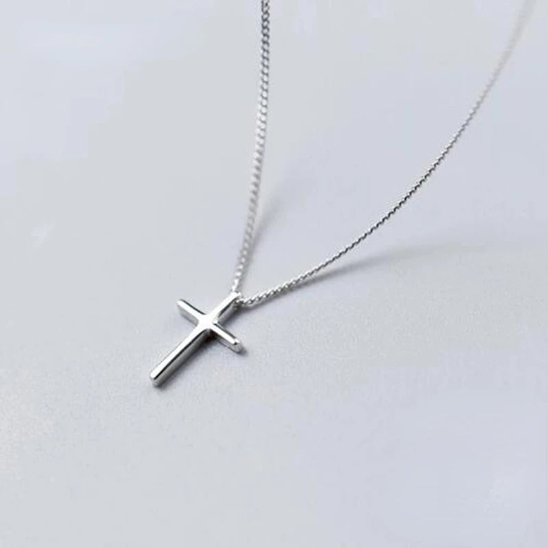 925 Sterling Silver Cross Pendant Necklace for Women
