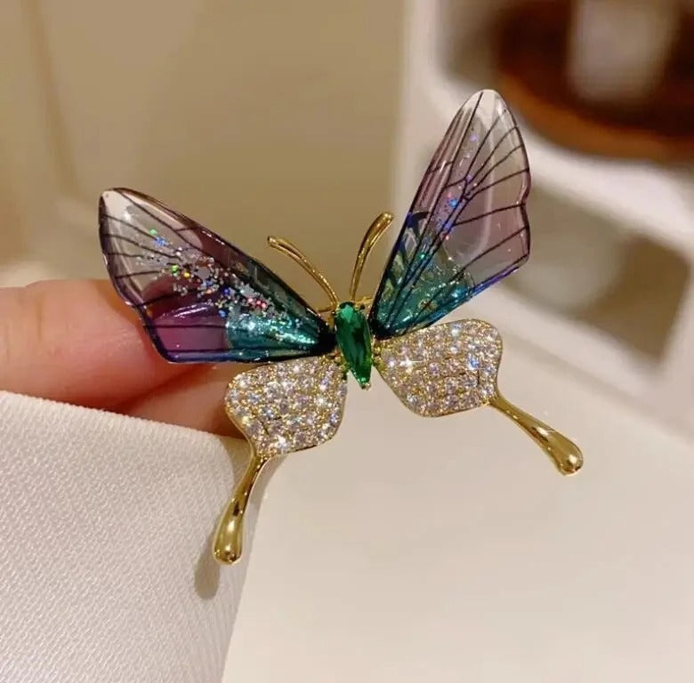 Fashion Green Yellow Leaves Flower Bouquet Wheat Ear Brooch for Women Creative Rhinestone Pin Suit Clothing Jewelry Accessories