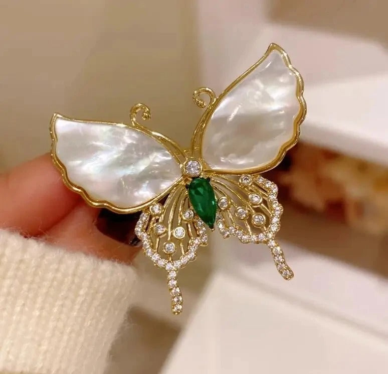 Fashion Green Yellow Leaves Flower Bouquet Wheat Ear Brooch for Women Creative Rhinestone Pin Suit Clothing Jewelry Accessories