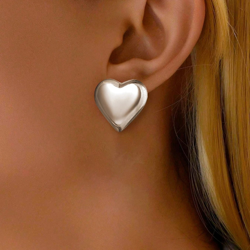 Steel Earrings Women's Heart Geometric Earrings Various Elegant Ladies Fashion Jewelry Gift