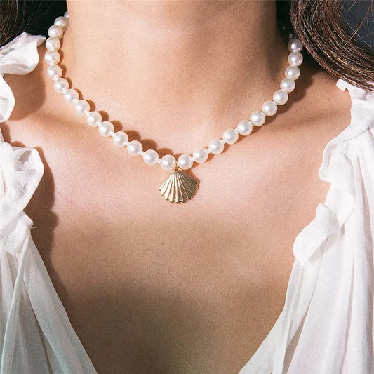 Bohemian Natural Shell Necklace for Women Cowrie Charm Seashell Collar Choker Beach Boho Summer Necklaces Jewelry Collares