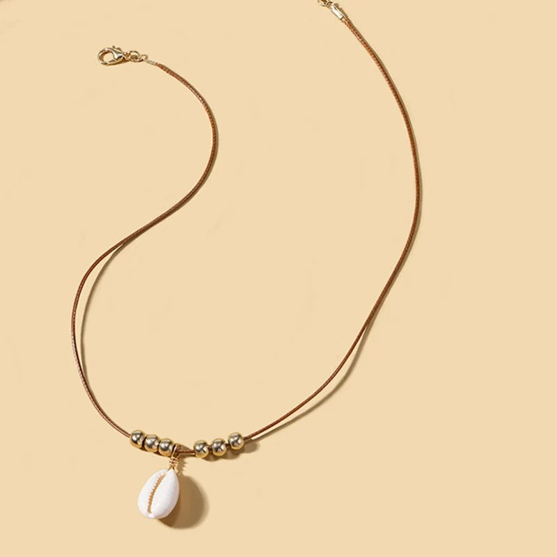 New Boho Summer Jewelry Rope Chain Shell Beads Pendant Necklace For Women Party Wedding Valentine's Gift