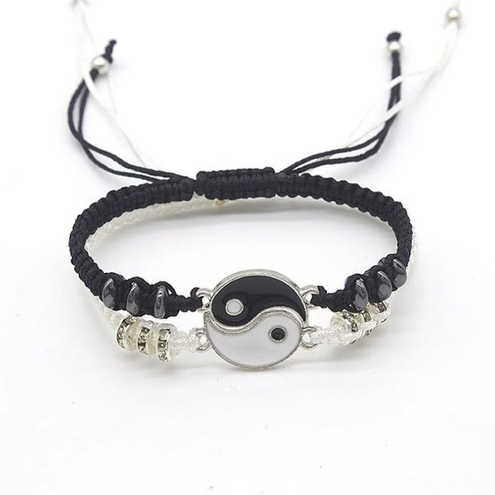 2025 New Best Friend Bracelets for 2 Matching Adjustable Cord Bracelet for Bff Friendship Relationship Boyfriend
