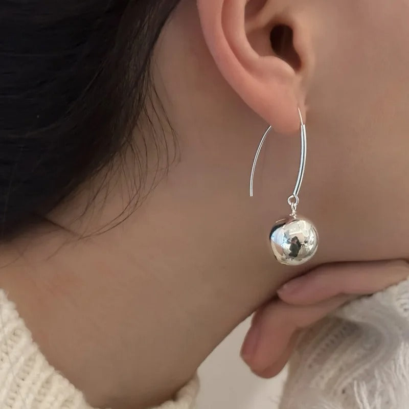 Sterling Silver Vintage Tassel Ball Earrings For Women Trendy Earring Jewelry Prevent Allergy Party Accessories Gift