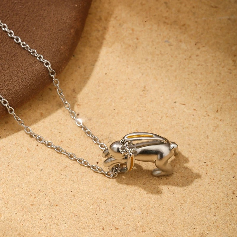 Cute Rabbits Pendants Necklaces for Women Fashion Lady Festival Gift Y2K Girls Daily Wear Party Jewelry Fancy Accessories