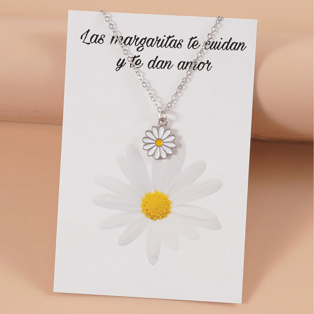 Silver color collar Daisy Flower Pendant Necklace for Women Link Chain Wedding Jewelry Cute Wedding Party Jewelry Gifts