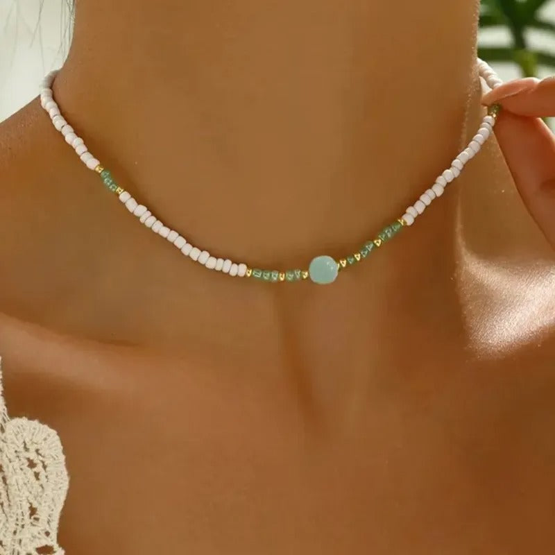 Elegant Boho-Chic Handcrafted Beaded Pendant Necklace for Women Party Occasions Jewelry Accessories Gifts
