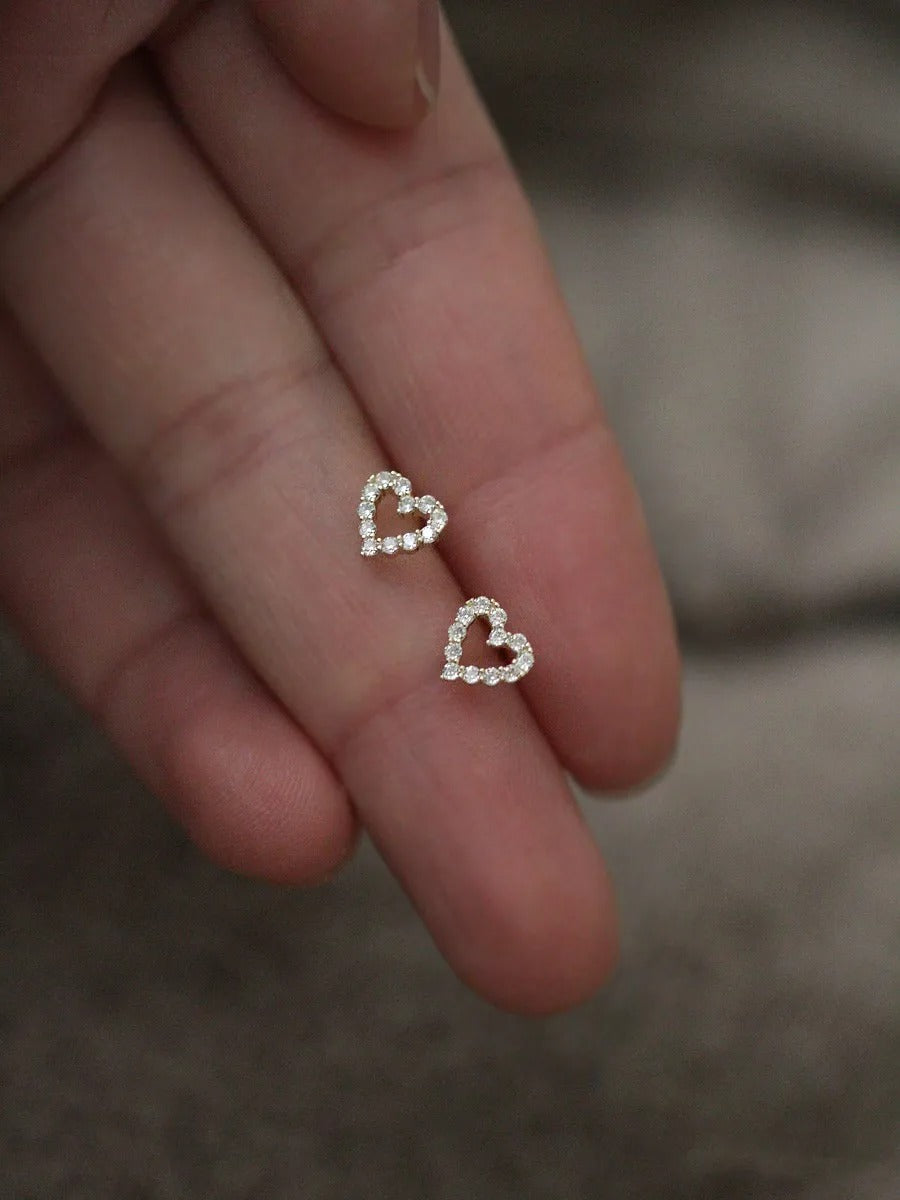 Silver Needle Simple Shiny Zircon Earrings Gold Plating Jewelry Crystal Stud Earrings Women.