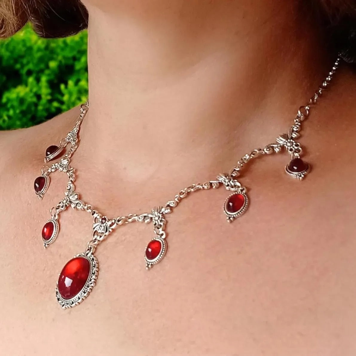 Vampire Choker, Gothic jewelry, Victoria, Retro, Butterfly, Blood Drop, Pagan, Witchcraft, Alternative, Necklace For Women