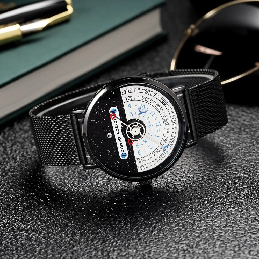 Men's Starry sky Creativity Calendar Watches Casual Sport Watch For Men Quartz WristWatch Relogio Masculino