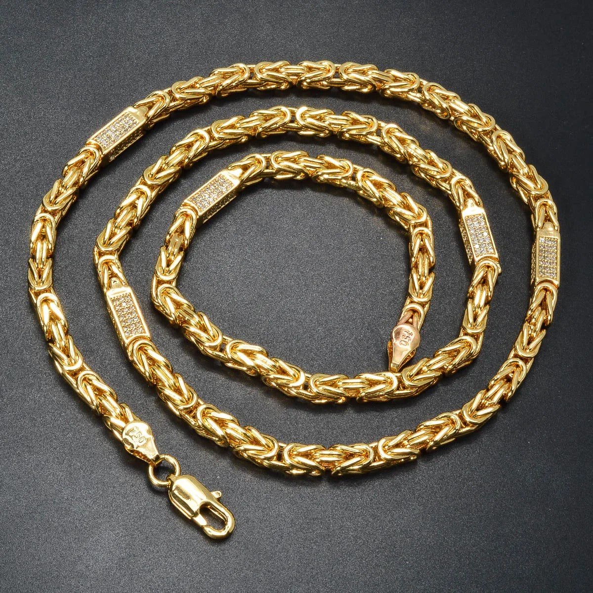 Snake Chain 18K Gold Color Plated Necklace Bridal Wedding Accessories Trend Fashion Birthday Gift for Wife