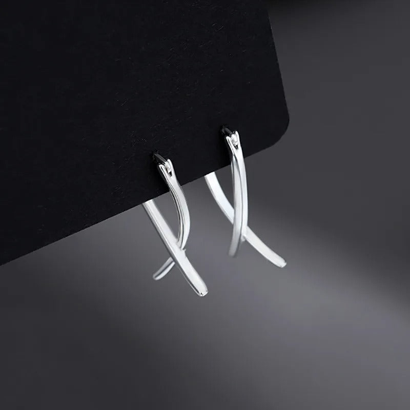 Trendy Jewelry Simply Earrings Unique Geometry Earrings For Women Gift Earrings Fashion Jewelry Korean Silver Color Earrings
