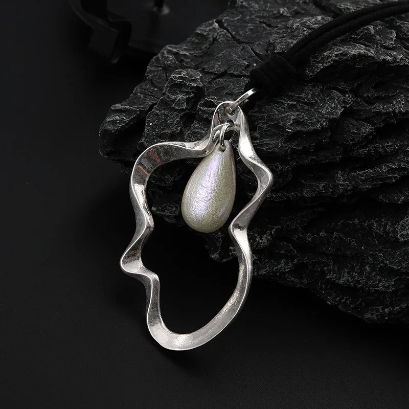 New Fashion Pendant Long Women's Simple Pearl Alloy Necklace, Sweater Chain Jewelry Accessories