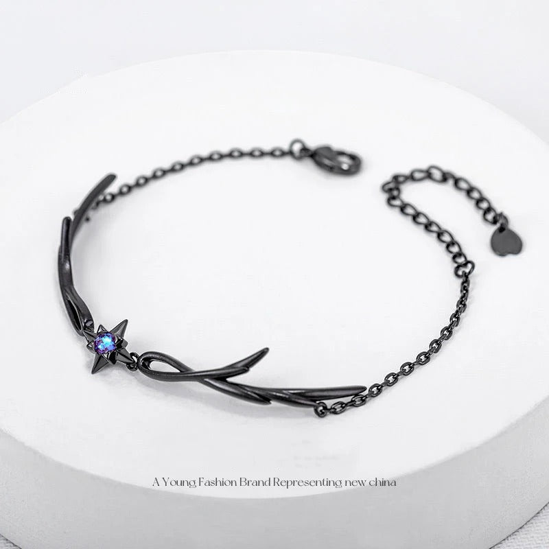 Dark Style Black Bracelet Personality Ladies Simple Charm Casual Jewelry Gift