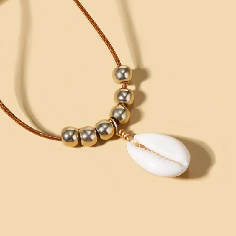 New Boho Summer Jewelry Rope Chain Shell Beads Pendant Necklace For Women Party Wedding Valentine's Gift