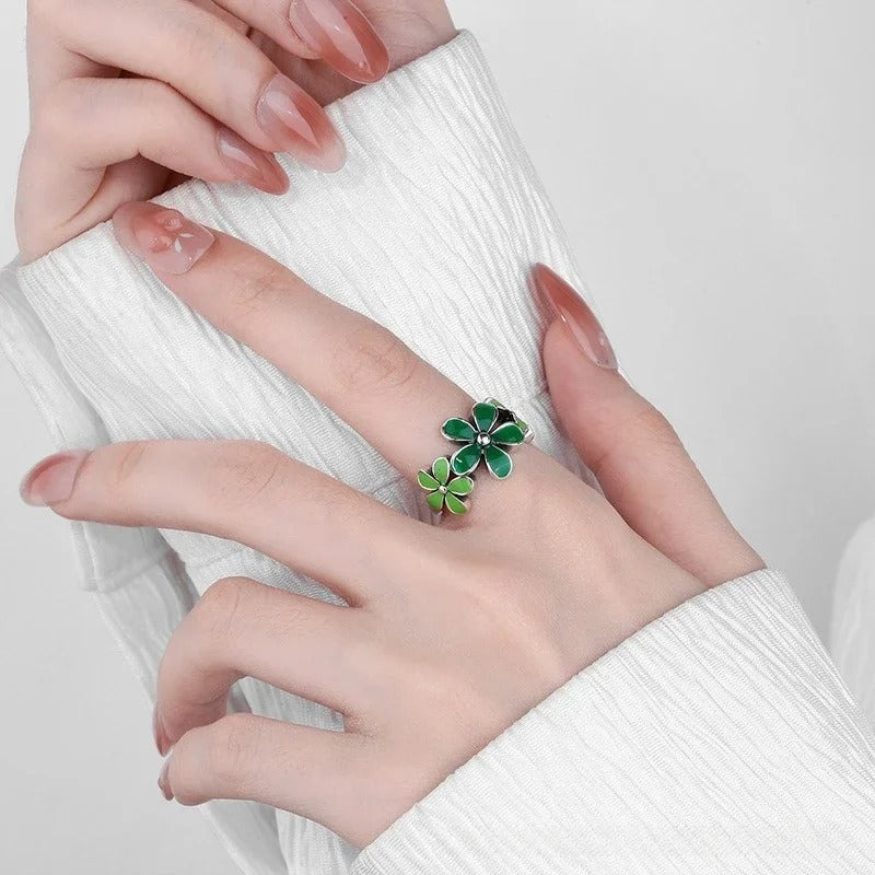 Fashion Vintage Peacock Flower Ring Adjustable Simplicity Fashion Exquisite Women Jewelry Accessories Wedding Party Gifts