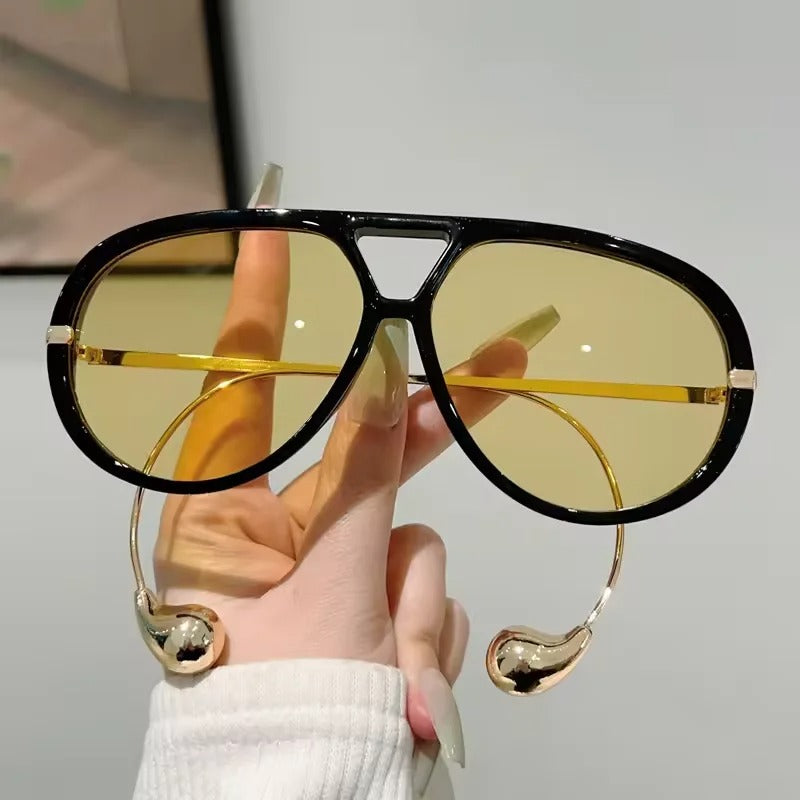 Oversized Vintage Punk Double Bridge Sunglasses Unisex