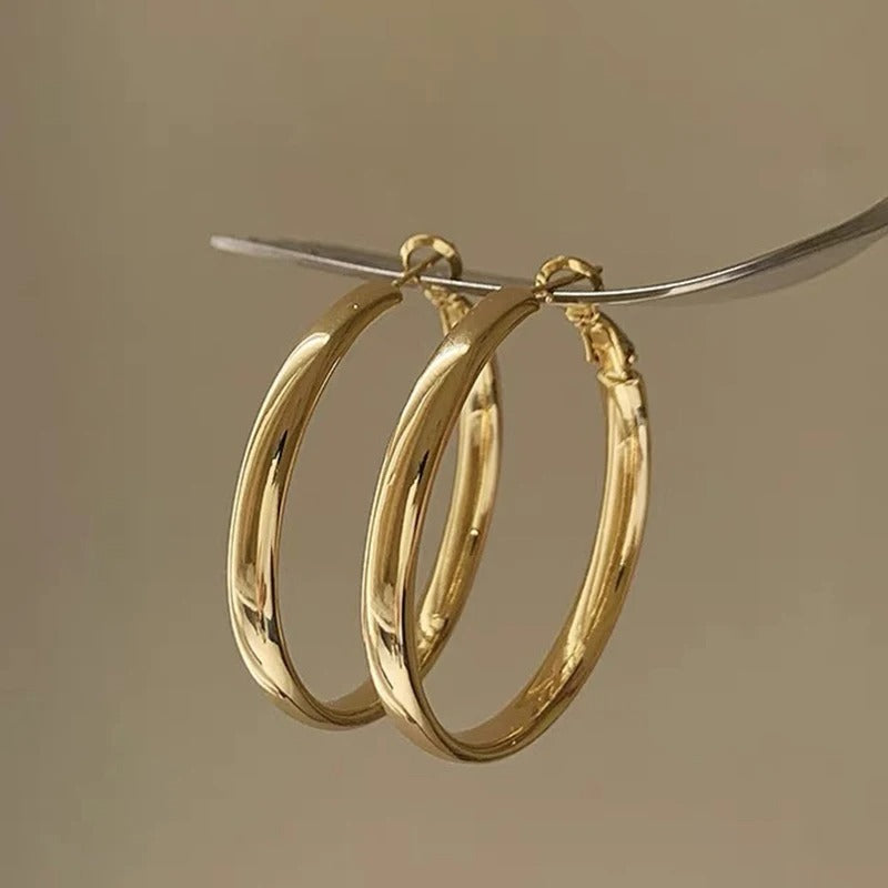 Trendy Oversized Circle Hoop Earrings Fashion Statement Jewelry
