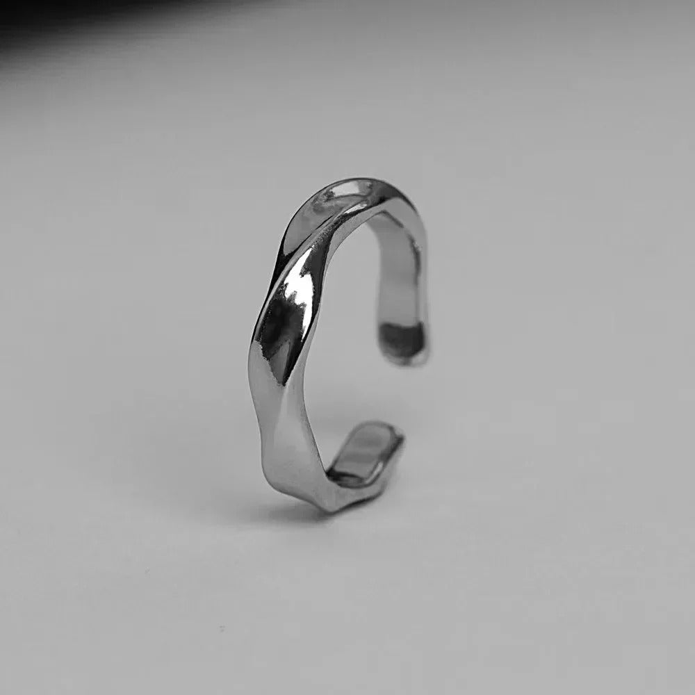 Minimalist Metal Twist Adjustable Ring Finger Jewelry for Everyday