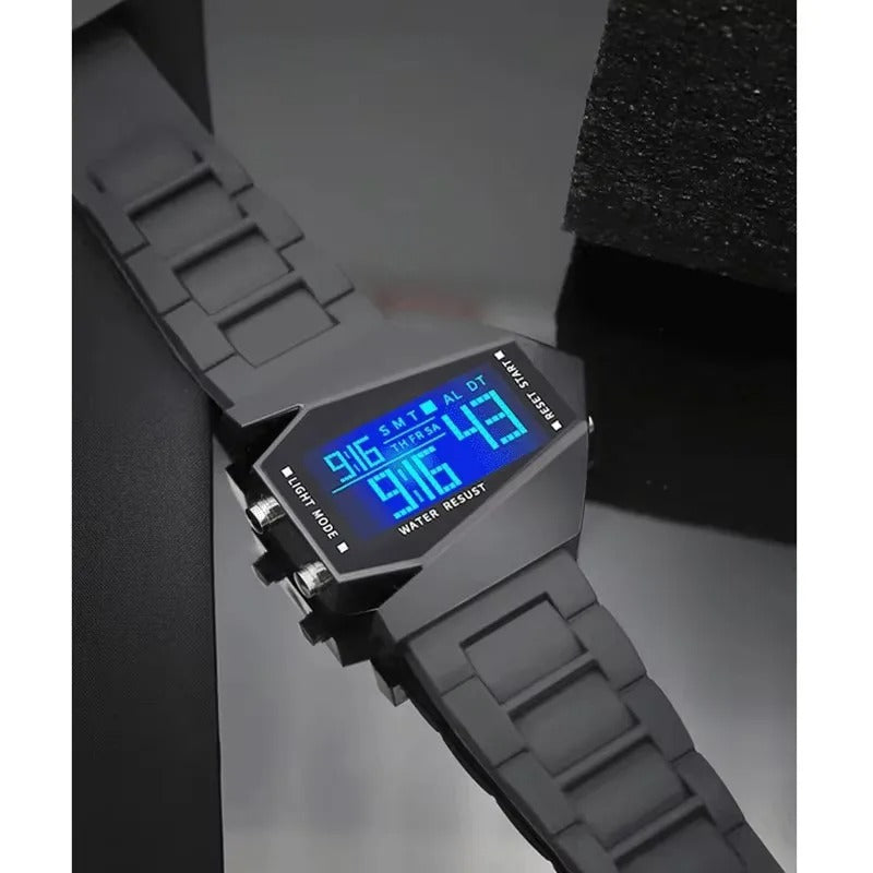 Men Woman Digital Watch Sports Alarm Clock Multifunctional Fighter Jet Airplane Watch Couple wristwatch Children Student Watches