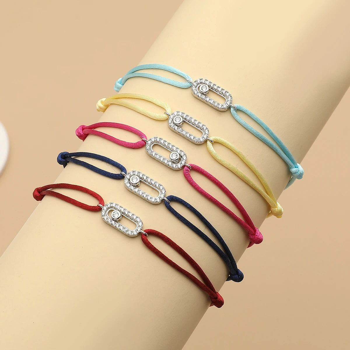 Adjusted Size Can Move Stone Multiple colors Rope Woven bracelet For Women And Men Fashion Jewelry 2025 New Bracelets Woman