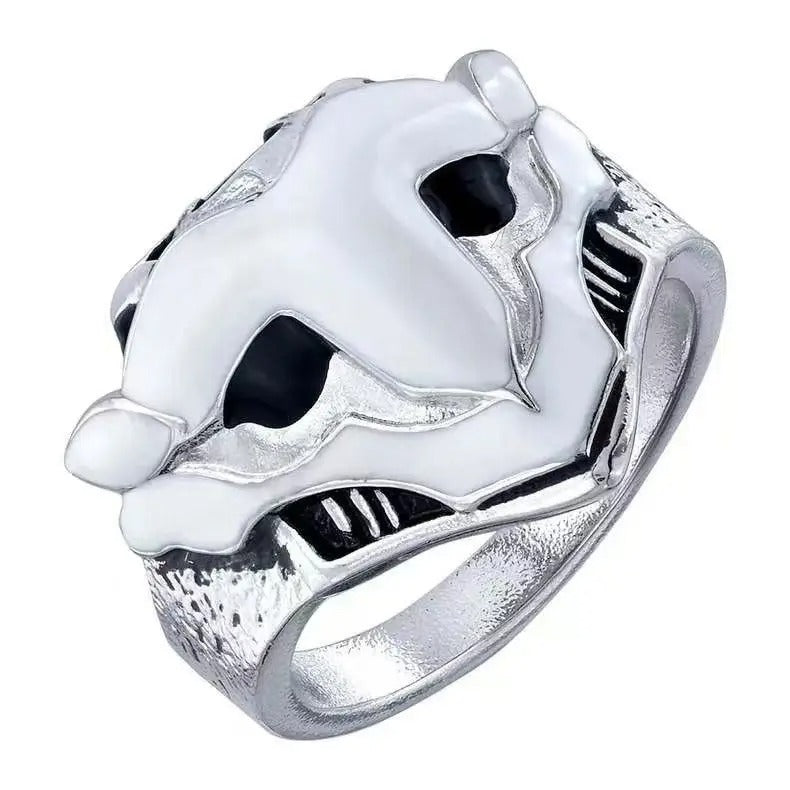 Cartoon Anime Arcane Jinx Ekko's Finger Ring Men Women Fashion Facemask Shape Rings Jewelry Accessories Adjustable Gifts