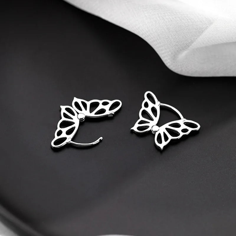 1 Pair Sterling Silver Butterfly Earrings For Women New Trendy Female Earring Party Jewelry