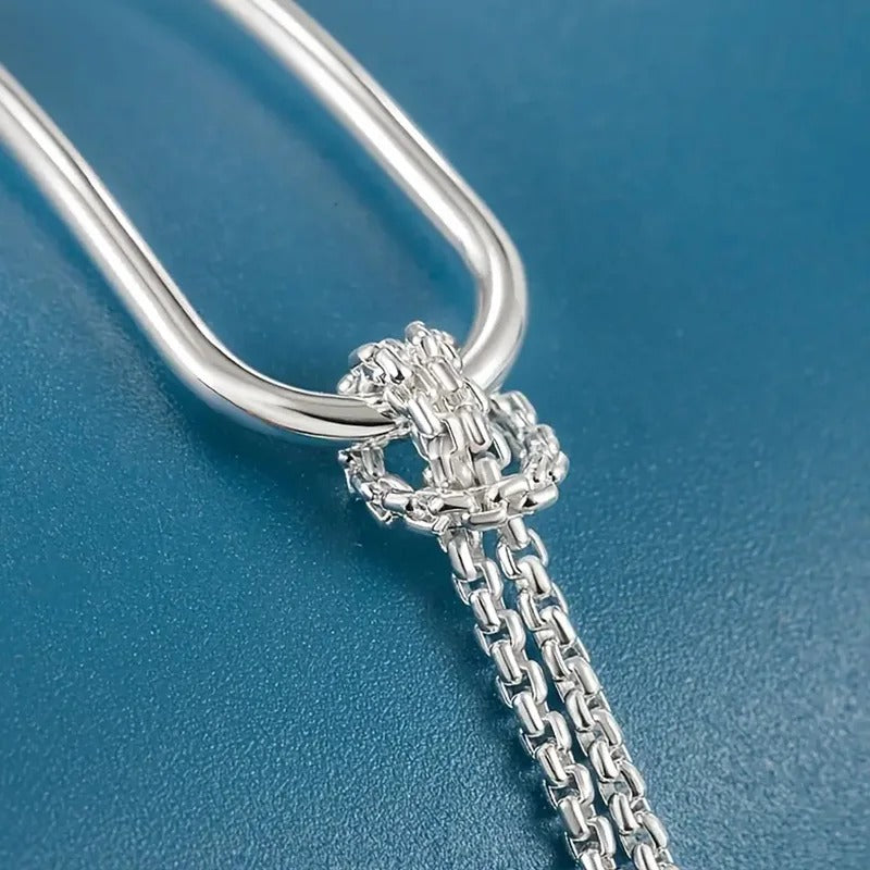 S925 Silver Minimalist Geometric Bracelet – Elegant Women’s Jewelry, Perfect Birthday & Christmas Gift