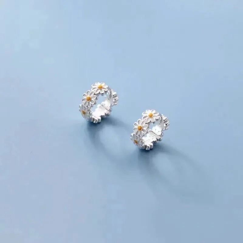 925 Sterling Silver Daisy Earrings Fashion Jewelry for Women