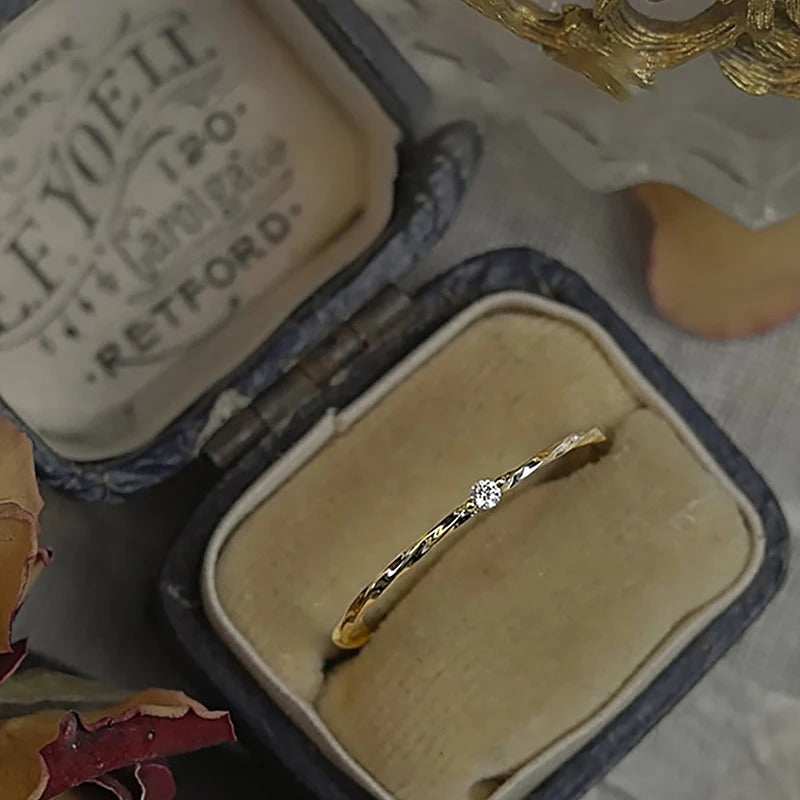 Minimalist Twine Ring for Women 925 Sterling Silver Wedding Ring