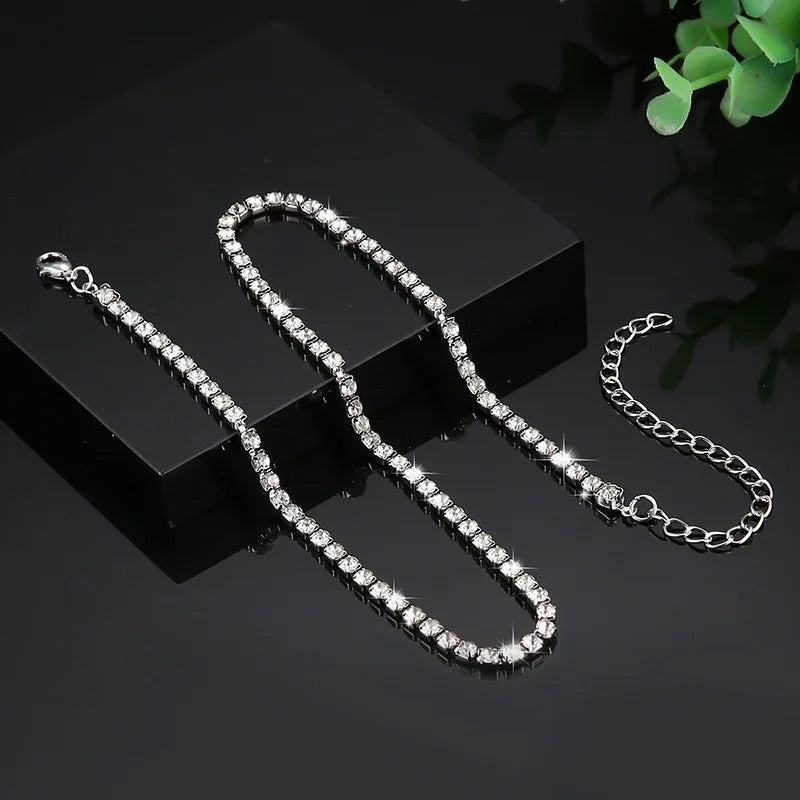 Sexy Full rhinestone Choker Chain Necklace For Women Luxury Cubic Zircon Crystal Short Hiphop Neck Accessories Jewelry Gifts