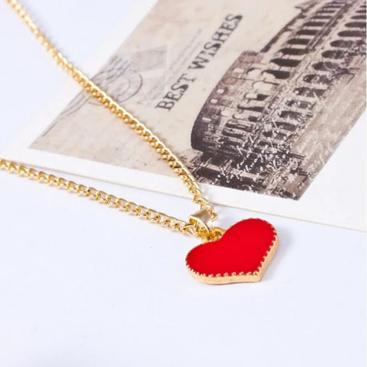 New Fashion Vintage New Gossip Girl Serena Red Heart With Love Pendant Necklace Models